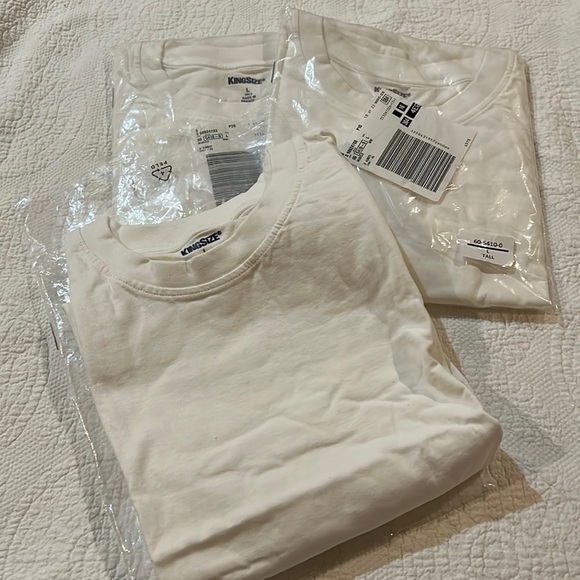 King size Muscle White Tee’s. Bundle of 3. New in package. Large Tall. - Picture 2 of 9